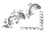 Original BMW F06 F12 F13 Fender Liner Roda Depan Bagian Depan KANAN - Image 4