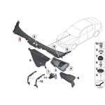 Original BMW F30 F80 M3 Cover Wiper Deck Cowl Talang Air Kaca Depan - Image 3