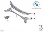 Original BMW F45 F46 Active Gran Tourer Wiper Deck Cover Trim Talang Air Bawah Kaca Depan 51717301016