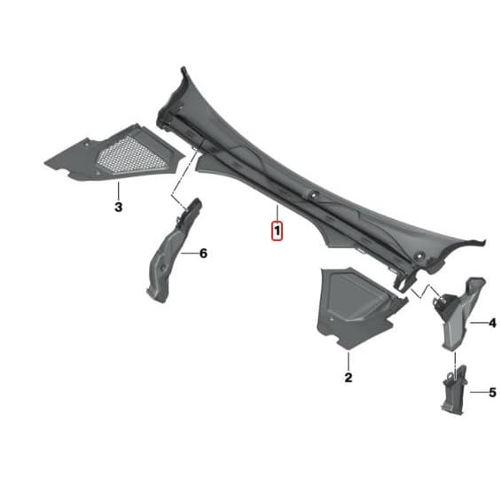 Original BMW G42 G20 G21 G22 G23 G26 G87 M2 G80 G81 M3 G82 G83 M4 i4 G26 Cover Wiper Deck Cowl 51717427848
