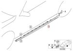 BMW E46 M3 CSL Side Skirt Rocker Panel Trisplang KANAN 51717890012