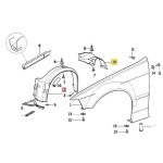 Original BMW E36 Inner Fender Liner Roda Depan KIRI 51718151561 - Image 3