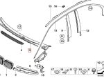 BMW E46 Wiper Deck Cover Trim Talang Air Bawah Kaca 51718189100 - Image 6