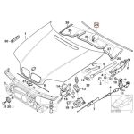 ORI BMW E46 Hood Sealing Gasket Karet Kap Mesin Belakang 51718215919 - Gambar 5