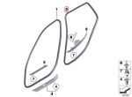 Ori BMW E84 X1 Karet Seal Body Pintu Belakang Weatherstrip 51722993436