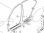 Original BMW E39 Weatherstrip Karet Seal Body Pintu Depan 51727116403