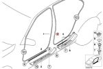 Ori BMW E39 Weatherstrip Karet Seal Body Pintu Belakang 51727116405