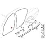 Original BMW E60 E61 Weatherstrip Karet Seal Pintu Depan 51727122433