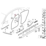 BMW E90 Inner Door Weatherstrip Karet Seal Pintu Depan 51727247258 - Gambar 5