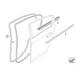 BMW E90 Inner Door Weatherstrip Karet Seal Pintu BELAKANG 51727247260 - Image 5