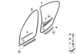 Ori BMW F10 Weatherstrip Karet Seal Body Pintu Depan 51727278503