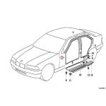 Original BMW E36 Door Weatherstrip Karet Seal Pintu DEPAN 51728196289