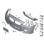 BMW F10 M Sport Air Intake Gril Mounting Bemper Depan 51748049347 - Gambar 4
