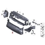 BMW F30 F31 M Sport Brake Air Duct Bemper Tengah Bawah 51748054228 - Image 4