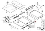 Original BMW E53 X5 Sunroof Headliner Mechanism Repair Kit 54107198619