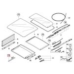 Original BMW E53 E70 F15 Sunroof Sliding parts repair kit 54137155683 - Gambar 3