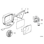 Original BMW E23 E24 E32 Mirror Switch Tombol Kaca Spion 61311378847 - Gambar 5