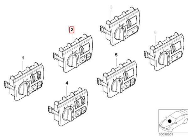 Original BMW E53 X5 Switch Saklar Tombol Lampu Xenon 61318380255