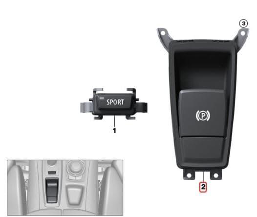Original BMW E70 X5 E71 X6 Parking brake button Tombol Rem Tangan