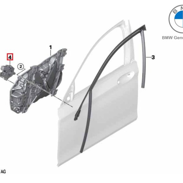 Original BMW G11 G12 Motor Power Window Pintu Depan KIRI 61359463855