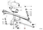 Original BMW E30 Wiper Linkage Drive Rod 61611370796 - Image 4