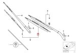 Original BMW E53 X5 Wiper Blades Karet Penghapus Kaca Mobil KANAN - Image 4