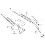 Original BMW E60 E61 Lengan Wiper Arm Sisi Penumpang KIRI 61619449959 - Gambar 5