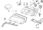 Original BMW Cover Lis Karet Seal Lampu Depan Seri 3 E46 - RH KANAN - Gambar 4