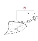 Original BMW E46 USDM Chrome Ring Turn Signal with Side Marker Lampu Sein Sen Orange Depan KANAN 63136915384 - Image 4