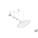 Original BMW E60 Lampu Sen Putih Fender Samping KANAN 63137165742 - Image 5