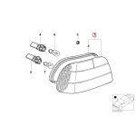 Original BMW E38 Facelift Stop Lamp Lampu Belakang KIRI 63218381245 - Image 4