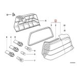 Original BMW E36 Sedan Stop Lamp Lampu Belakang Sen Putih KANAN - Gambar 5