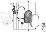 Original MINI Countryman R60 Chrome Tail Light Lampu Belakang KIRI - Image 4