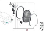 Original MINI Countryman R60 Blackline Tail Light Lampu Belakang KIRI - Gambar 5