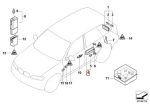 Original BMW E53 X5 E65 633169E66 Lampu Bohlam Entrance Light Belakang - Image 6