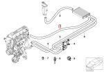 BMW E46 318i M43 Selang Cangklong Belakang Heater Radiator 64218377781 - Gambar 5
