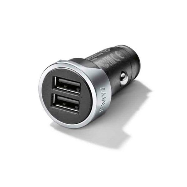 Original BMW In-car Dual USB Charger 2 Port Charger HP Mobil Qualcomm