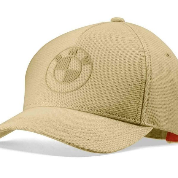 Original BMW Logo Topi Baseball Cap Unisex Sand Beige