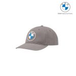 Original BMW Cap Embroidered Logo Topi Baseball Cap Unisex Grey Lifestyle 2025