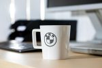 Original BMW Mug Cup 300ml - Gelas Porcelain White / Black