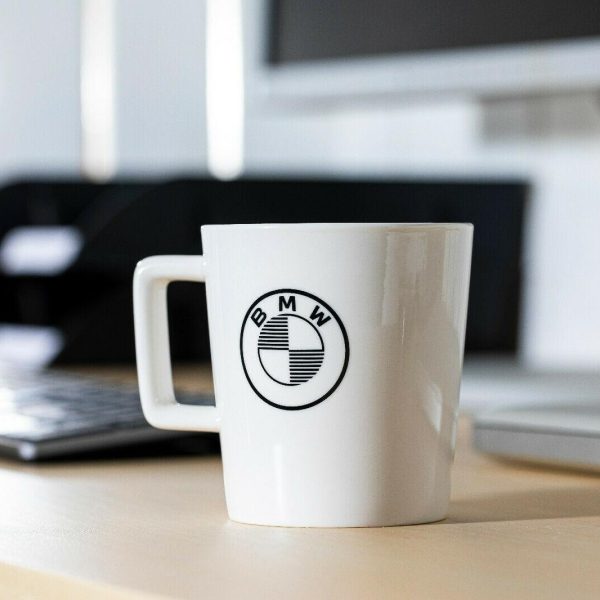 Original BMW Mug Cup 300ml - Gelas Porcelain White / Black