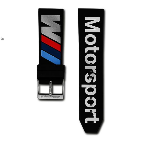 Original BMW M Motorsport Bracelet Apple Watch Strap Tali Jam - Hitam