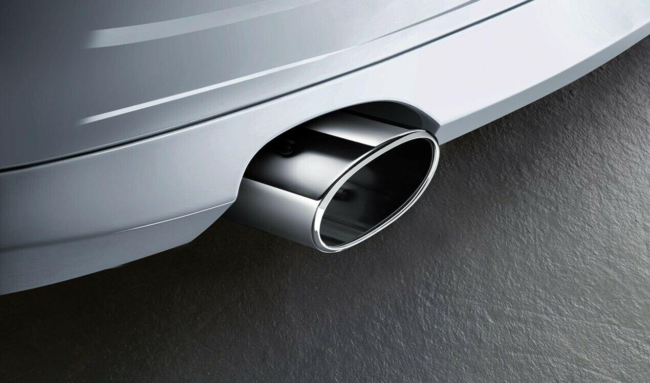 82120398333_A Original BMW E90 320i Chrome Exhaust Pipe Tip Finisher Cover Knalpot - Gambar 1