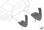 Original MINI Countryman R60 Mud Flaps / Pelindung Lumpur Belakang - Image 4