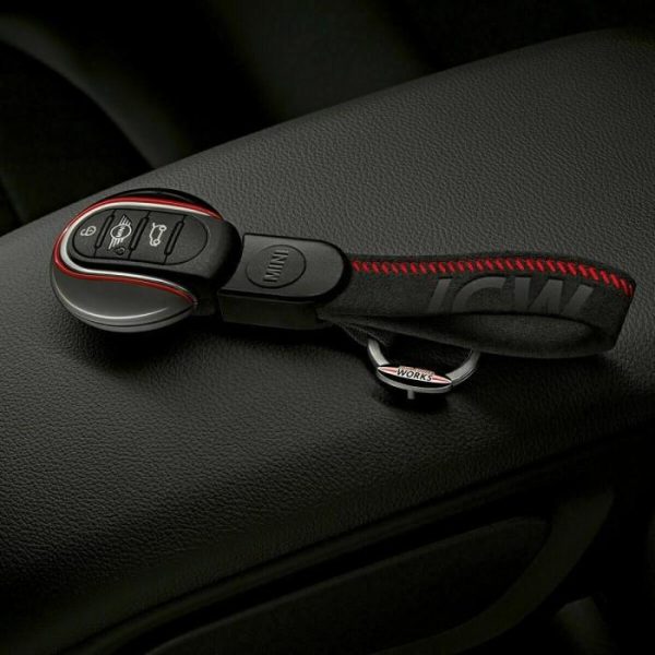 Original MINI F54 F60 JCW John Cooper Works Alcantara Gantungan Kunci