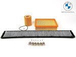 Original BMW Paket Service Kit II Oil Filter Saringan Oli Busi Filter AC Filter Udara E36 E39 E46 E53 E60 Mesin M52 M54 88002157530