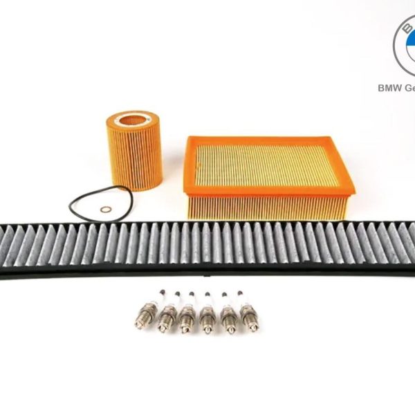 Original BMW Paket Service Kit II Oil Filter Saringan Oli Busi Filter AC Filter Udara E36 E39 E46 E53 E60 Mesin M52 M54 88002157530