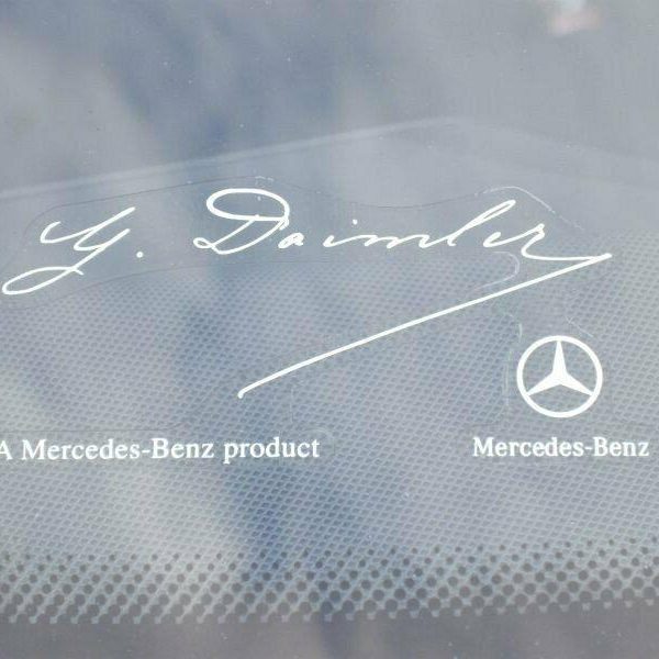 Original Mercedes Benz G Daimler Signature Sticker Kaca Depan