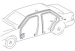 Original Mercedes W140 Weatherstrip Karet Seal Body Pintu Depan KANAN