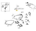 Original Mercedes W204 C Class Tim Cover Lis Lampu Depan Kiri Kanan - Image 3